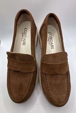 Cordani Calzature 16721 Brown Suede Chunky Platform Penny Loafers